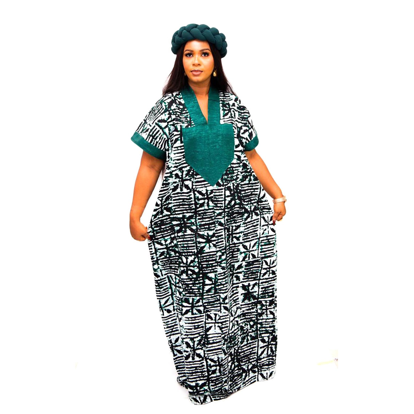 Nwanyi Nsukka by Zandra | Handmade Luxury Kampala Adire Boubou Dress