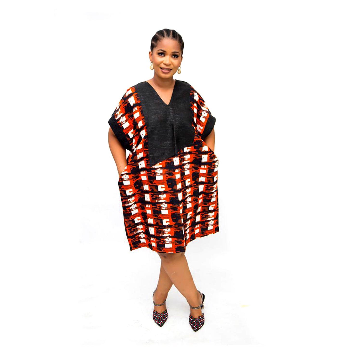 Early morning trips by Zandra | Handmade Luxury Kampala Adire Boubou Dress