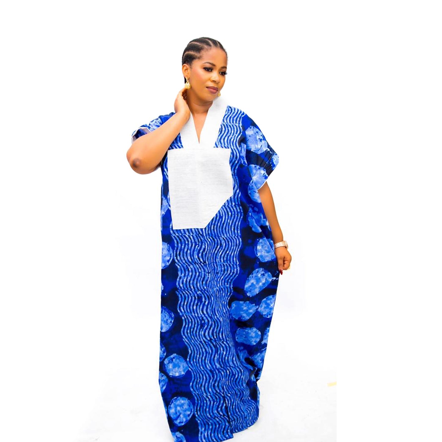 Nwanyi Nsukka by Zandra | Handmade Luxury Kampala Adire Boubou Dress