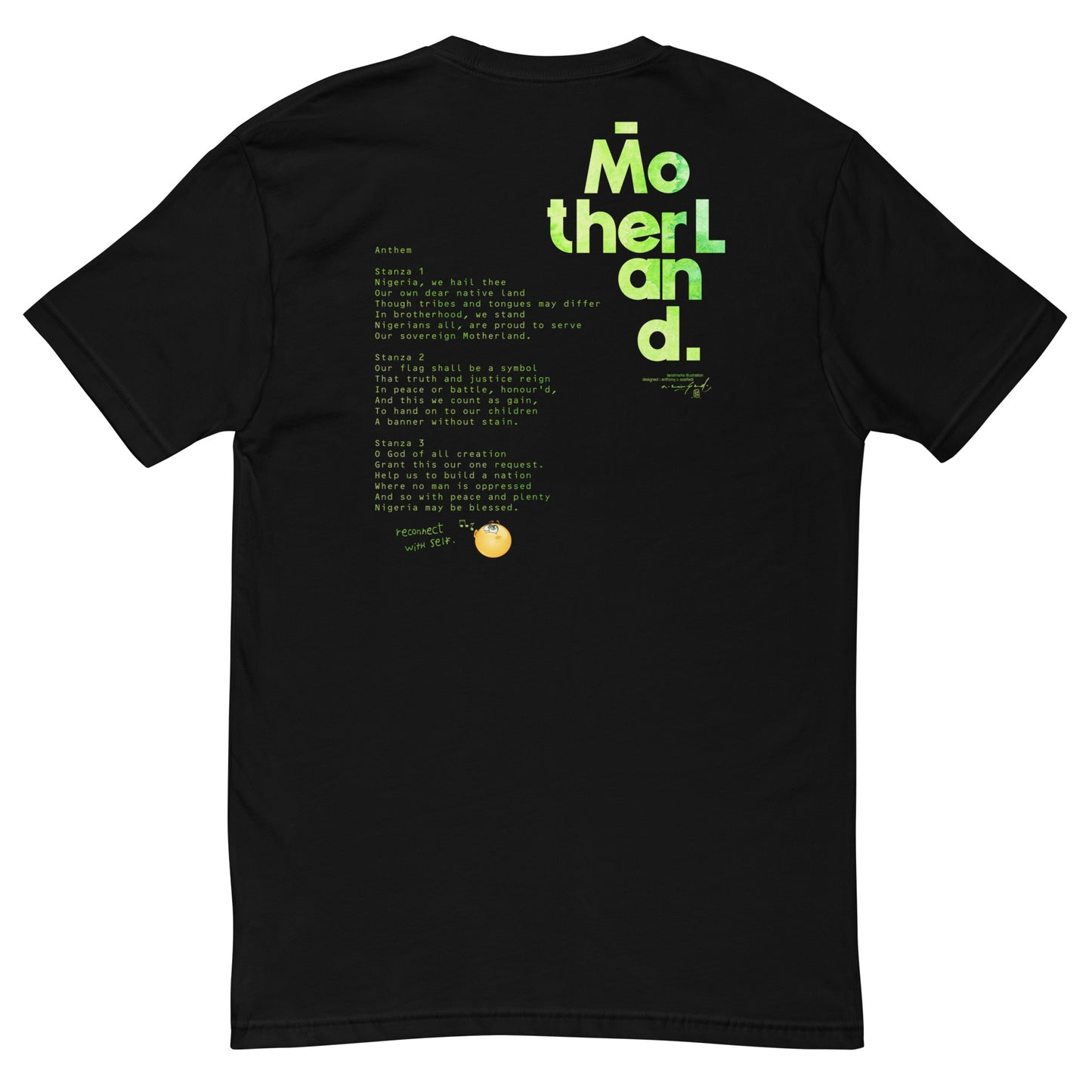 SD03. / Nigerian Landmark Design (with Anthem) II with Emoji / Short Sleeve T-shirt