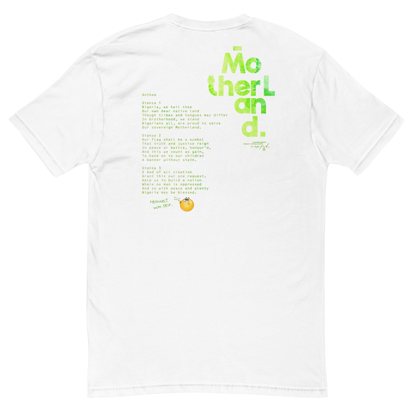 SD03. / Nigerian Landmark Design (with Anthem) II with Emoji / Short Sleeve T-shirt