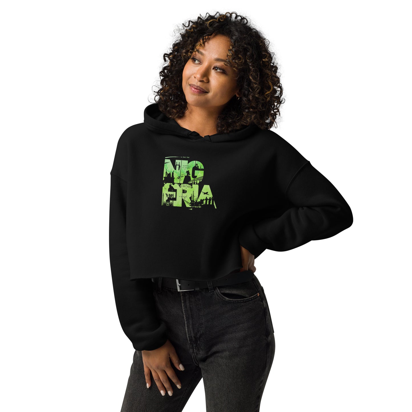 SD06. / Nigerian Landmark Design. II / Crop Hoodie