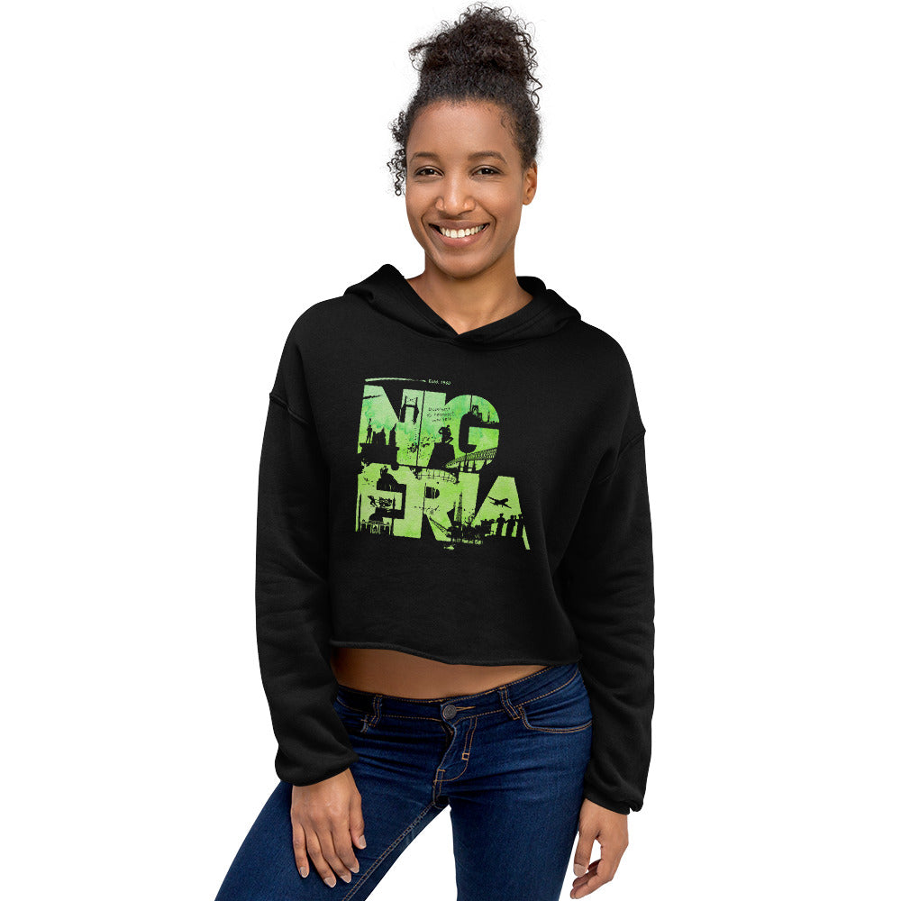 SD06. / Nigerian Landmark Design (Motherland). I / Crop Hoodie