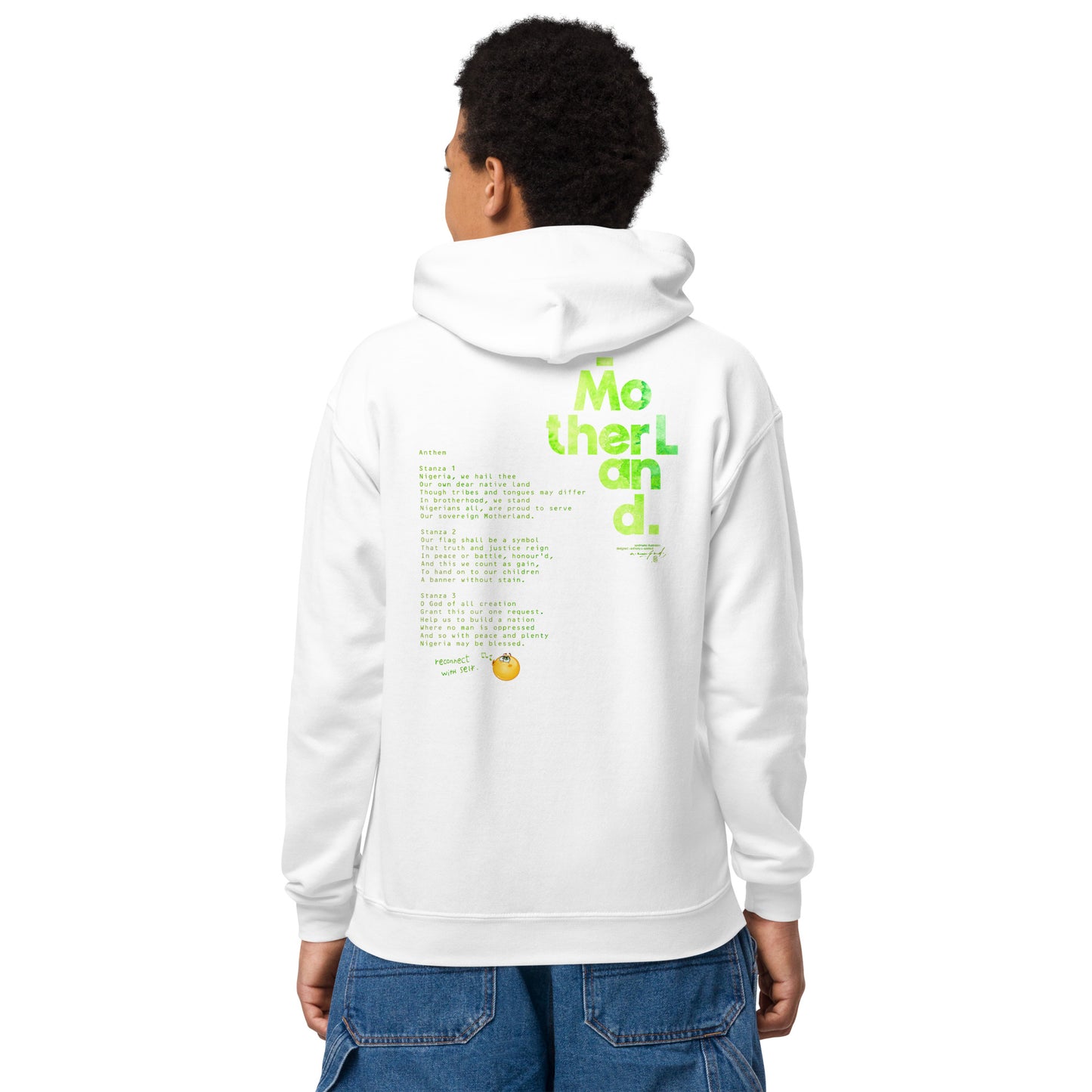 SD07. / Nigerian Landmark Design (with Anthem) + Emoji I / Youth heavy blend hoodie